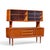 Hos Wulff Mid Century Danish Teak Tambour Door Credenza and Hutch The credenza measures: 75 wide x 17.75 deep x 31.5...