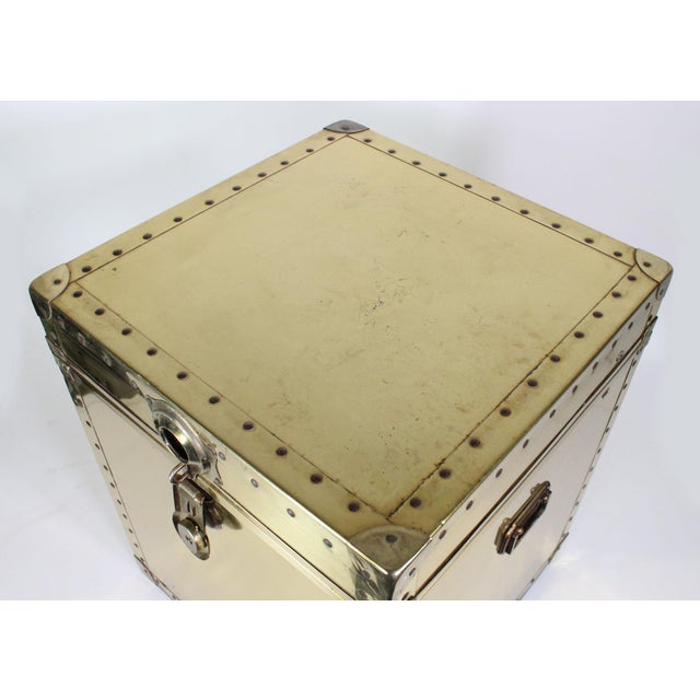 MidCentury Hollywood Regency Riveted Brass Chest Chairish