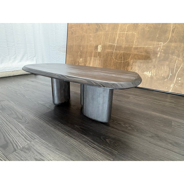 Rh Leon Rectangular Coffee Table 48" | Black Douglas Fir | Designed by Harrison & Nicholas Condos For Sale - Image 17 of 18