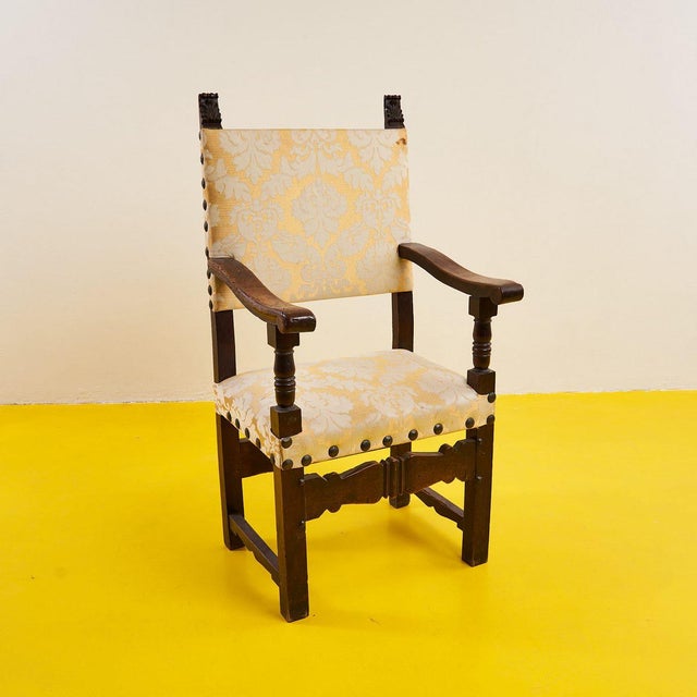 Antique Italian Armchair in Wood, 1890s For Sale - Image 14 of 14