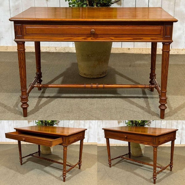 Pitch Pine Desk, Early 20th Century For Sale - Image 3 of 15