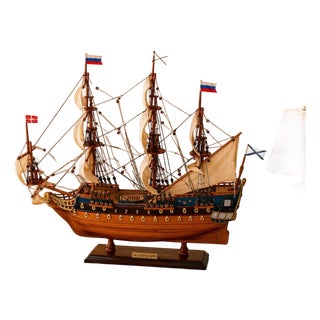 Handcrafted "Ingermanland" Ship Model – Exquisite 18th Century Maritime Replica For Sale