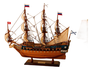 Handcrafted "Ingermanland" Ship Model – Exquisite 18th Century Maritime Replica