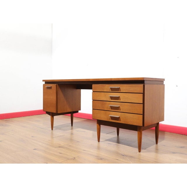 Mid-Century Modern Mid Century Modern Vintage Teak Desk Vanity by White and Newton Danish Style For Sale - Image 3 of 17