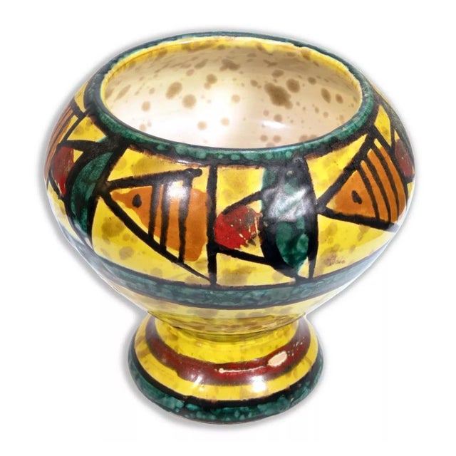 Vibrant and whimsical, this Bitossi Trinket Box and Vase set features an eye-catching abstract fish pattern, beautifully...