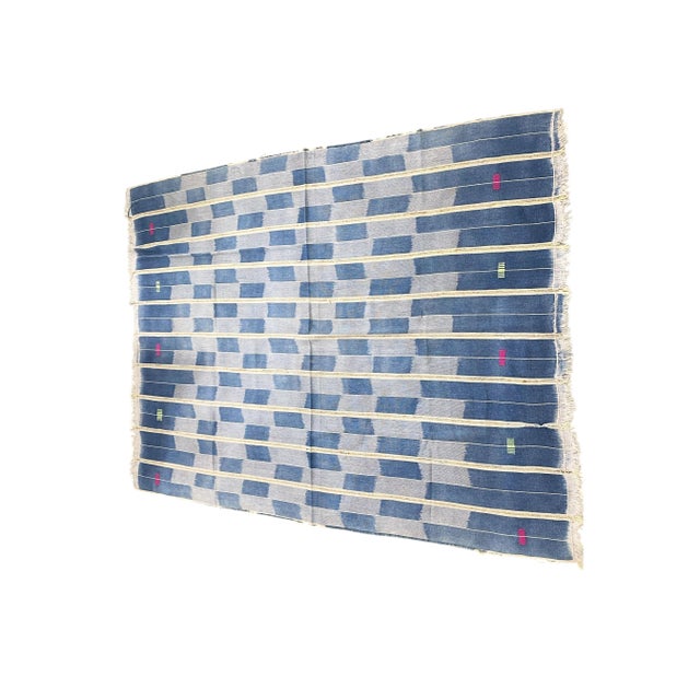 #529 Vintage Baule Indigo Cloth/Textile Côte D’Ivoire 56" W For Sale - Image 4 of 8