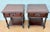 Brown Spanish Carved Wood Bedside Tables with Lower Shelves, 1940s, Set of 2 For Sale - Image 8 of 11