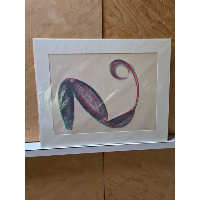 Vintage Mid Century Modern Signed Abstract Painting For Sale - Image 9 of 11