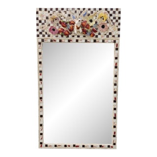 Handcrafted Tile Wall Mirror For Sale