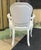 Modern Louis XV Style Cabriolet Armchair in Painted Wood and White Imitation Leather Upholstery For Sale - Image 6 of 12