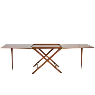 1940s Baker Furniture Expandable Serving Table or Bar Cart Called "The Party Butler" For Sale