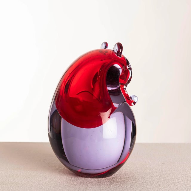 Mid-Century Modern Vintage Murano Glass Sculpture by Antonio Da Ros for Cenedese, 1960 For Sale - Image 3 of 10