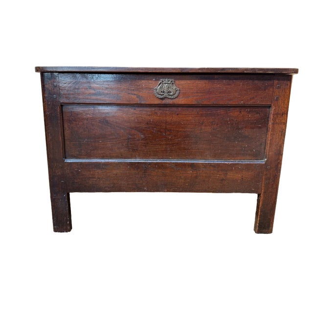 Louis XIII Style Storage Bench in Oak For Sale