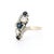 Vintage Belle Époque Style 18-Carat Gold Ring (750/1000) from the 1960s This elegant vintage ring features a central row...