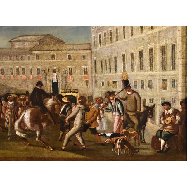 Workshop of Michelangelo Cerquozzi, Carnival Rome Piazza Colonna, 1640, Oil on Canvas For Sale - Image 16 of 18