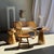 Stool, side table, or end table in natural solid mango wood. This modular piece of furniture features a geometric shape...