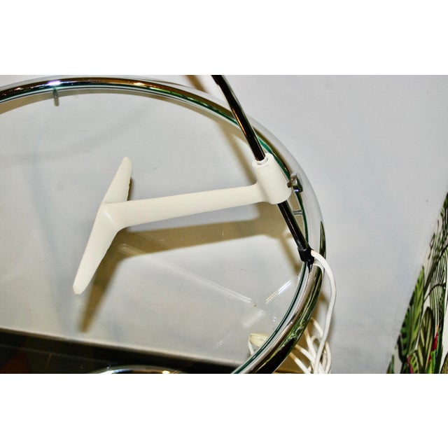 Rare desk lamp by Carmen Ramos Flores, wife of Pedro Martin. Commonly known as a trumpet lamp, it features a lacquered...
