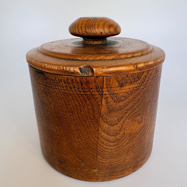 A rare and incredibly characterful antique lidded jar in Scandinavian folk art style (Folk Art), made around the turn of...