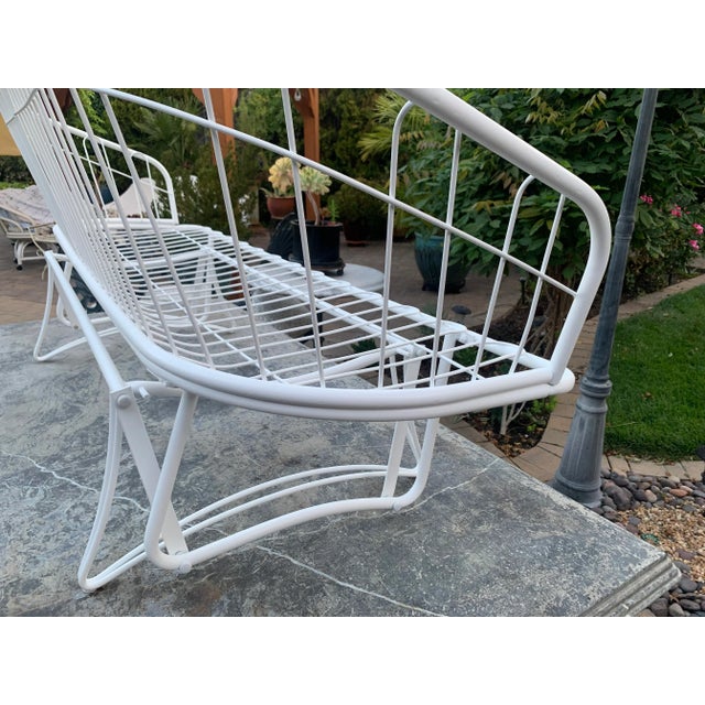 Metal Homecrest Metal Wire Glider Sofa Attributed to Homecrest For Sale - Image 7 of 9