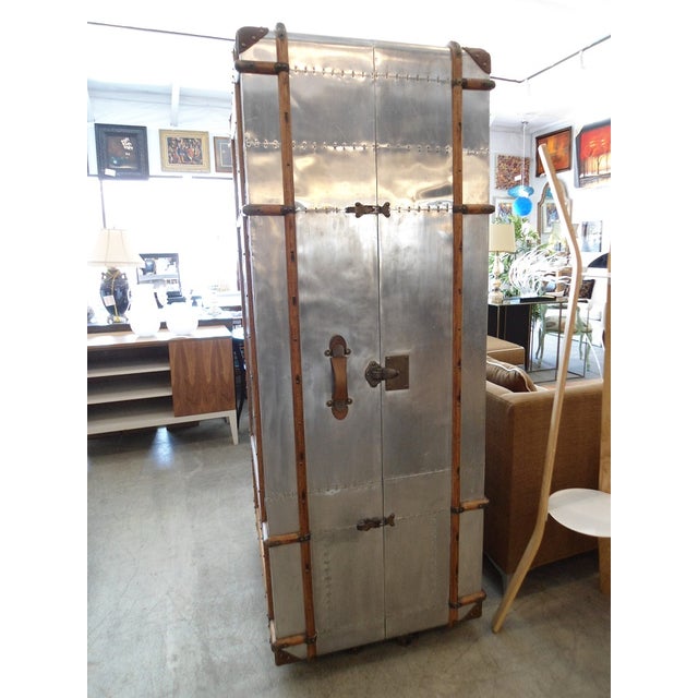 Restoration Hardware Steamer Trunk Secretary | Chairish