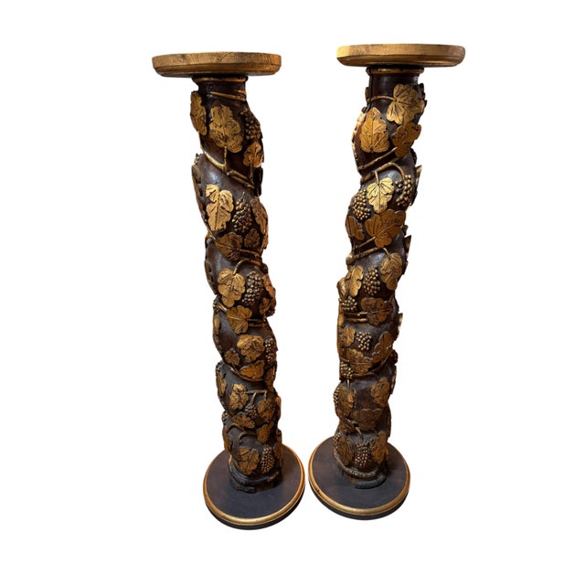 Pair of 17th Century “Barley Twist” Spanish Columns For Sale - Image 4 of 8