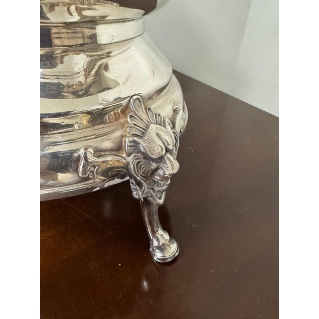 VIntage Silver-Plated Coffee and Tea Urn With Exceptional Decorative Details For Sale - Image 4 of 8