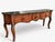 French Provincial 1970s Monumental Mastercraft Burl Wood & Black Marble Console Table, 80” For Sale - Image 3 of 16