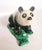Black 1900s Imperial Carved Hardstone Panda on a Malachite Base For Sale - Image 8 of 11