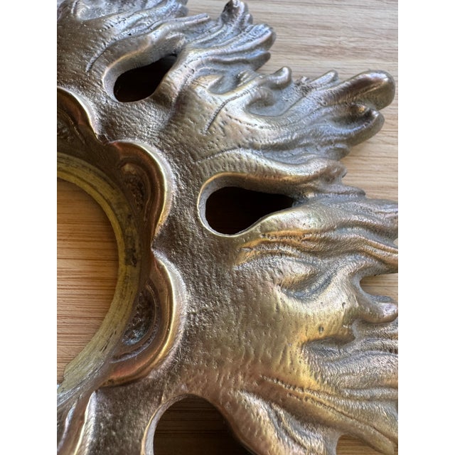 1960s Solid Brass Original 1960s Escutcheon Door Knob Backplates, 2 Available For Sale - Image 5 of 12
