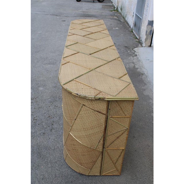 Large Vintage Low Bamboo Sideboard, Italy, 1970s For Sale - Image 10 of 18