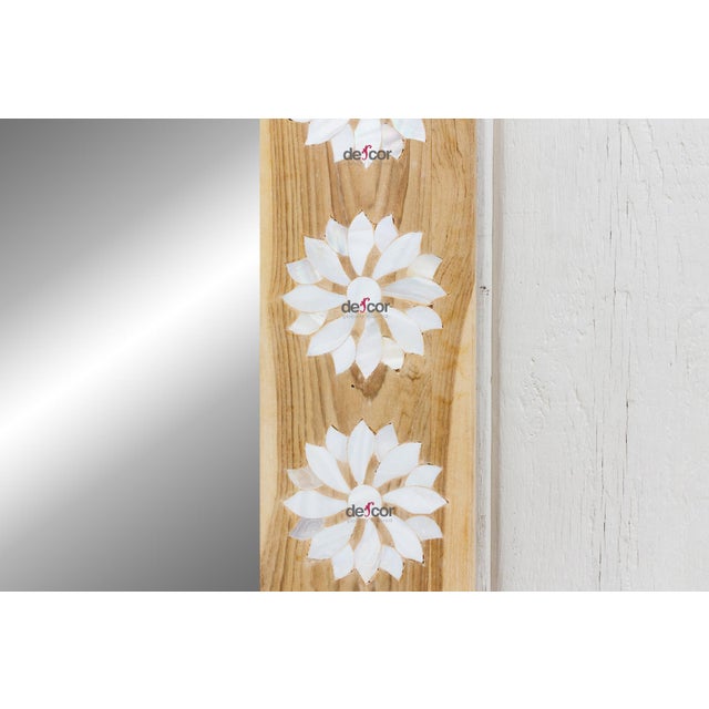 Modern Farmhouse Inlay Blossom Mirror For Sale - Image 4 of 10