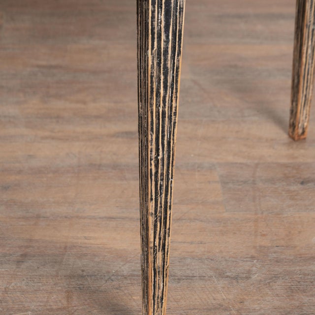 19th Century Swedish Black Pine Demi Lune Side Table Console For Sale - Image 12 of 13