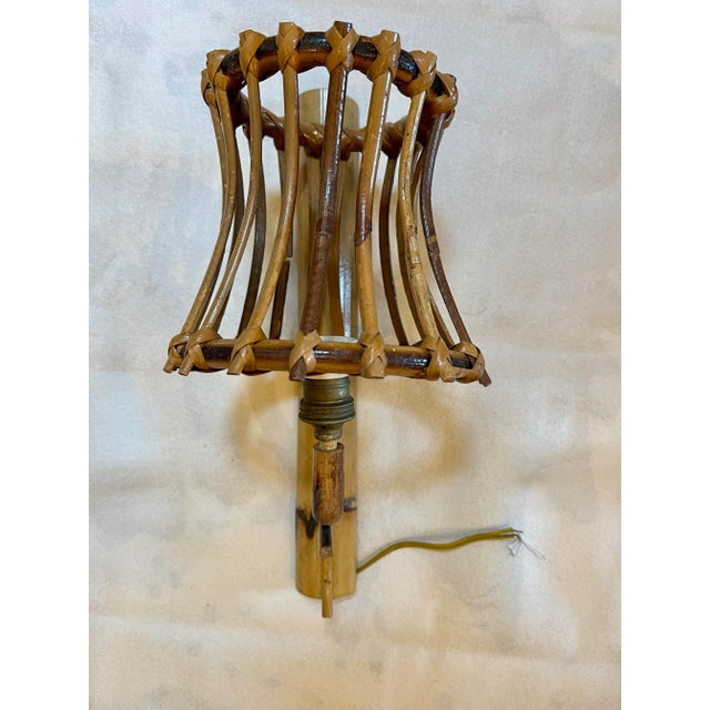 This is a fabulous set of 4 bamboo Italian sconces. We found these gems in a home near Assisi. Attributed to Franco Albini.