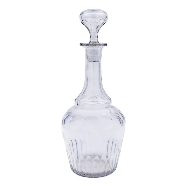 Vintage Glass Carafe Vase For Sale