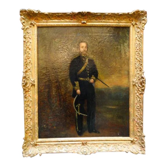 Alexander Melville Portrait of a Mexican Officer C 1865 For Sale