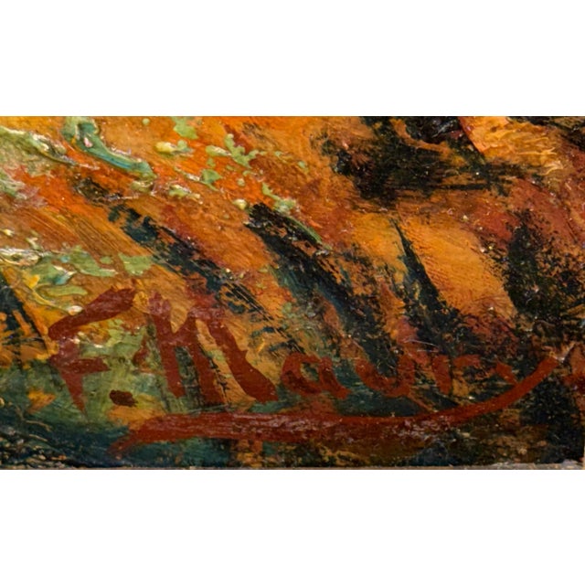 Romantic Ladies in a Lush Garden, Signed European Oil Painting, Belle Époque, 1800s For Sale - Image 14 of 18