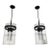 Set of Rh Ravelle Clear Glass Pendants by Ian K. Fowler Bronze - a Pair For Sale