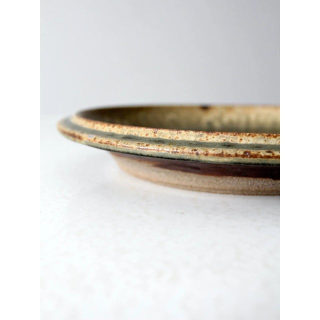 Late 20th Century Vintage Studio Pottery Platter Plate For Sale - Image 5 of 9