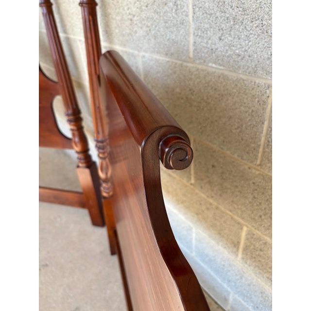 Brown Statton New Market Finish New England Style Cherry Twin Headboards - A Pair For Sale - Image 8 of 16