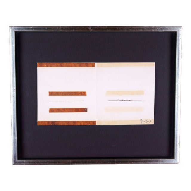 Hermann Goepfert, La lune en rodage II, Collage with Metal Application For Sale