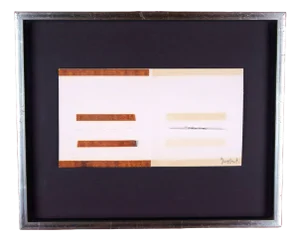 Hermann Goepfert, La lune en rodage II, Collage with Metal Application