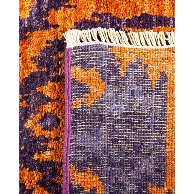 2000 - 2009 Modern Hand Knotted Area Rug, Purple - 6' 1" x 6' 1" For Sale - Image 5 of 9