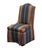 PENNSYLVANIA HOUSE Navy Blue, Rust & Beige Stripe Upholstered Skirted Dining Side Chair 42.5" High 23" Wide 25.75" Deep...