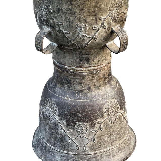 This exceptional antique moko drum from Flores Island, Indonesia, is a striking example of traditional Southeast Asian...