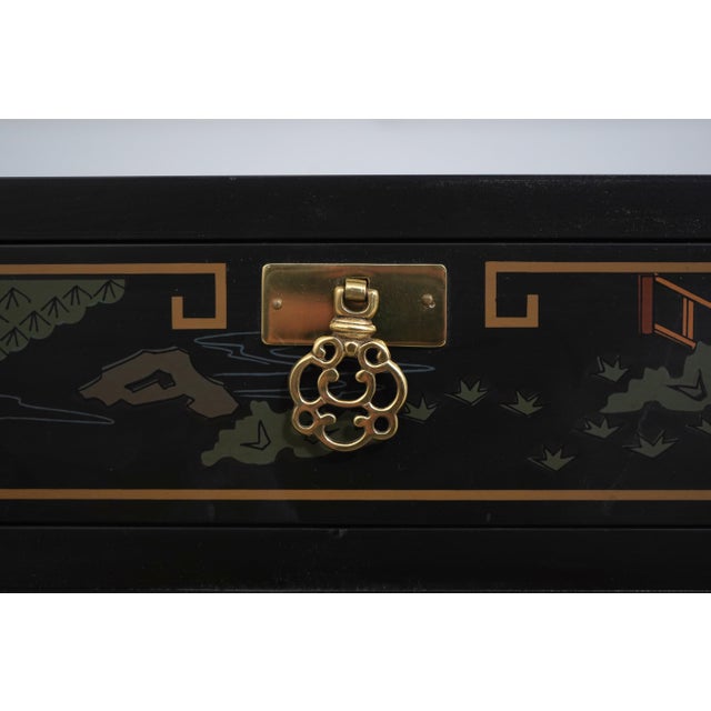 Drexel Chinoiserie Decorated 1 Drawer Console Sofa Table For Sale - Image 12 of 18