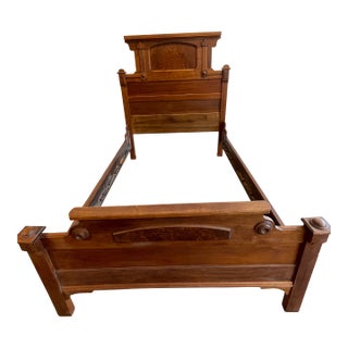 Antique Victorian/Eastlake Walnut Full Size Bed For Sale