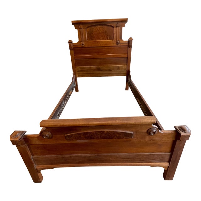 Antique Victorian/Eastlake Walnut Full Size Bed For Sale