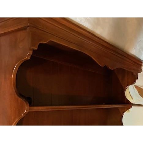 1950s Solid Walnut China Cabinet For Sale - Image 4 of 12