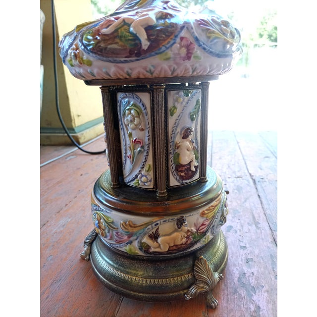 Reuge Capodimonte Porcelain Musical Carousal For Sale - Image 11 of 15