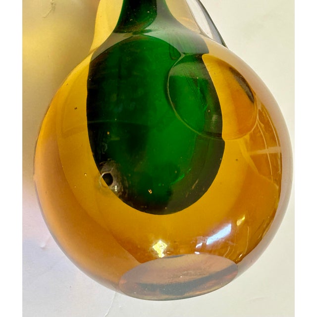 Murano Large Sommerso Pear For Sale In San Francisco - Image 6 of 6